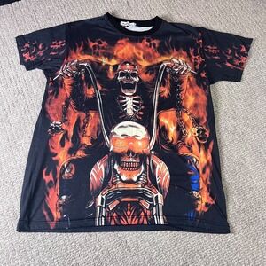 Ghost Rider Graphic Print Black Shirt ADULT XL